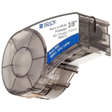 Polyester-Etikettenband, weiß glänzend, 9,53 mm x 6,4 m, für BMP21/M211/M210, M21-375-423