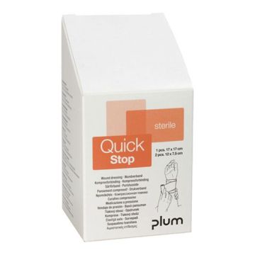 Plum QuickStop Wunderverbandset mit integrierten Kompressen