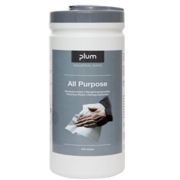 PlumWipes Reinigungstücher All Purpose, 100 Wipes/Spenderdose