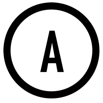 Symbol für Blindschaltbilder - Amperemeter