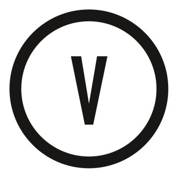 Symbol für Blindschaltbilder - Voltmeter