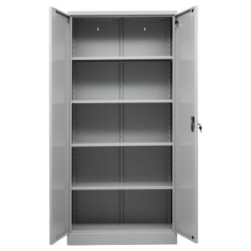 C+P Materialschrank Basis, 4 Böden, 1950x916x422mm