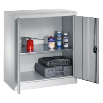 C+P Flügeltürenschrank Serie 13, Boden verzinkt, 1000x935x400mm, lichtgrau/lichtgrau