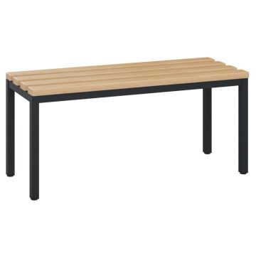 C+P Sitzbank Solid, 450x1000x358mm, schwarzgrau, Sitzleisten aus Buche