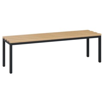C+P Sitzbank Solid, 450x1500x358mm, schwarzgrau, Sitzleisten aus Buche