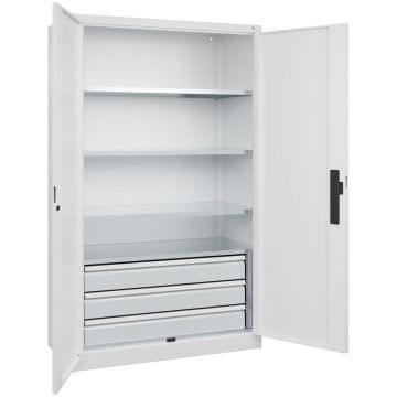 C+P Werkzeugschrank Acurado, 3 Schubladen, 1950x1200x500 mm, lichtgrau/lichtgrau