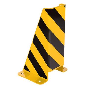 Anfahrschutz U-Profil, abgeschrägt, Höhe 400 mm, Stahl, gelb/schwarz