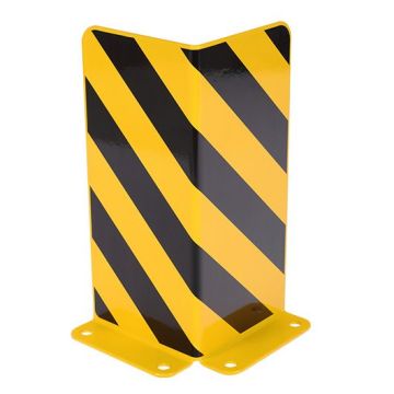 Anfahrschutz Winkel, Höhe 400 mm, Stahl, gelb/schwarz, Schenkellänge 180 mm