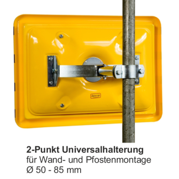 2-Punkt Universalhalterung für Spiegel, Wand- oder Pfostenmontage Ø 50-85 mm