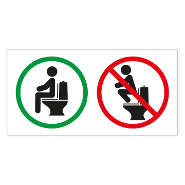 Hinweisschild, Toilettenbenutzung Aufkleber, Folie, 152 x 76  mm