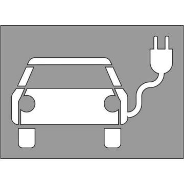 Bodenschablone Elektroauto, Kunststoff, 1000 x 683 mm