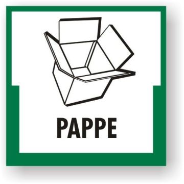 Wertstoffkennzeichnung - Pappe verschiedene Ausführungen