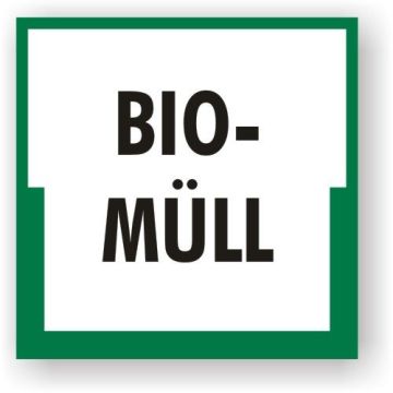 Wertstoffkennzeichnung - Bio-Müll verschiedene Ausführungen