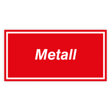 Wertstoffkennzeichnung - Metall Kunststoff, 300 x 150 mm