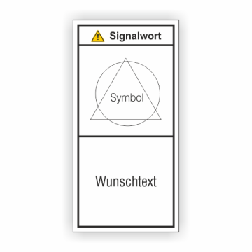 Kombischild mit Signal-Panel+Wunschtext, individuell, Folie,
