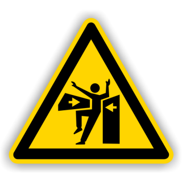 Warnschild, Warnung vor Quetschgefahr, praxisbewährt