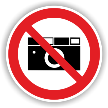 Verbotsschild, Fotografierverbot, praxisbewährt