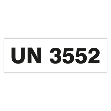 UN-Etiketten UN 3552 (LITHIUM-METALL-BATTERIEN, AUSRÜSTUNG), Folie, 150 x 50 mm