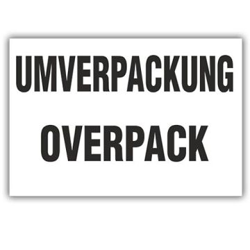 Etikett - UMVERPACKUNG / OVERPACK,     Aufkleber, Folie, 160 x 100 mm