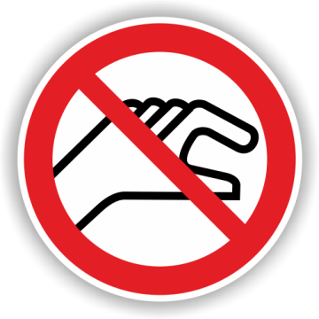 Verbotsschild, Hineinfassen verboten, praxisbewährt, Aufkleber, Folie