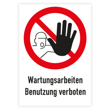 Verbotsschild, Wartungsarbeiten Benutzung verboten ASR A1.3, Magnetfolie, 210 x 297 mm