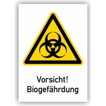 Warnschild, Vorsicht! Biogefährdung, ISO 7010