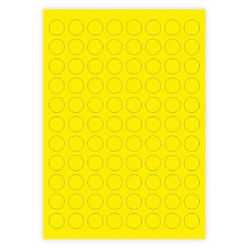 Etiketten für Laserdrucker, Großpackung, Polyester gelb, verschiedene Formate, B-747