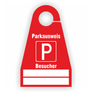 Parkausweis, Besucher, rot