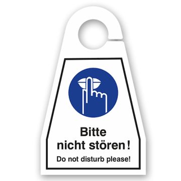 Türgriffschild, Bitte nicht stören! - Do not disturb please!, Kunststoff, 100 x 160 mm