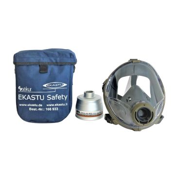 EKASTU Safety Atemschutz Katastrophen-Set STANDARD inkl. Maskentrage- und Aufbewahrungstasche