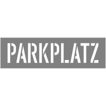 Schablone, Edelstahl, PARKPLATZ, 960 x 270 mm
