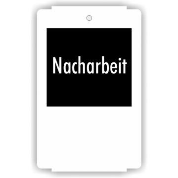 Qualitätsanhänger aus Kunststoff, Nacharbeit