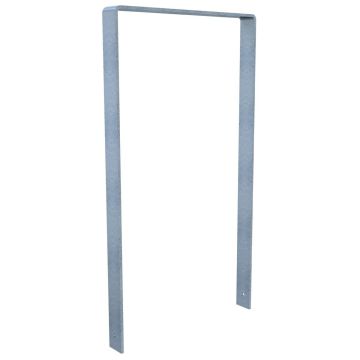Anlehnbügel 600mm, Einbetonieren, Flachstahl gebogen 70x10mm, 1100mm, feuerverzinkt