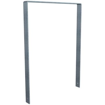 Anlehnbügel 800mm, Einbetonieren, Flachstahl gebogen 70x10mm, 1100mm, feuerverzinkt