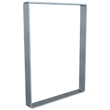 Anlehnbügel 800mm, Aufdübeln, Flachstahl gebogen 70x10mm, Gesamthöhe 800mm, feuerverzinkt