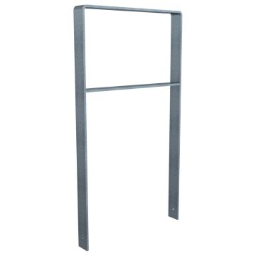 Anlehnbügel 600mm, Querholm, Einbetonieren, Flachstahl gebogen 70x10mm, 1100mm, feuerverzinkt