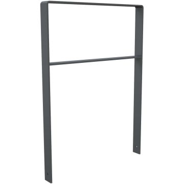 Anlehnbügel 800mm, Querholm, Einbetonieren, Flachstahl gebogen 70x10mm, 1100mm, Eisenglimmer