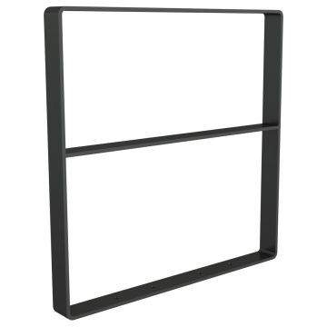 Anlehnbügel 800mm, Querholm, Aufdübeln Flachstahl gebogen 70x10mm, Gesamthöhe 800mm, Eisenglimmer