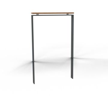 Flachstahlbügel mit Holzauflage, 80x12mm, zum Einbetonieren, 1200x750 mm (HxB), Eisenglimmer