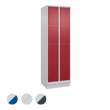 C+P Schließfachschrank Classic PLUS auf Sockel, 8 Fächer, 1950x600x500mm,versch. Farben