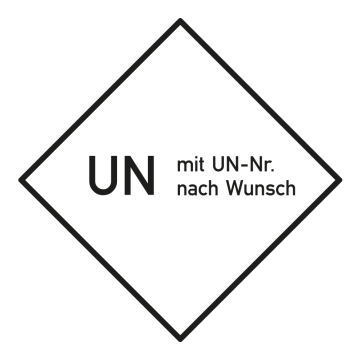 Gefahrgutkennzeichen, UN-Etikett mit Wunschnummer, 100 x 100 mm, 100 St./ Rolle