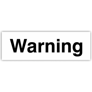 GHS-Signalwort Warning,  Folie, verschiedene Formate