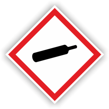 Gefahrensymbol GHS04 Gasflasche, Folie, verschiedene Ausführungen