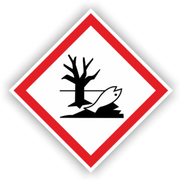 Gefahrensymbol GHS09 Umwelt- Gewässergefährdend, Folie, 100 x 100 mm, 5 St./VE