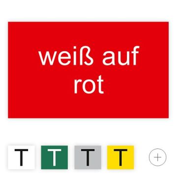 Gravurschild mit Wunschtext zum Einschieben, Kunststoff 1,5 mm, diverse Varianten