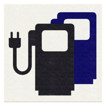 PREMARK Thermoplastik, VZ 365-65 Ladestation für E-Fahrzeuge, 1000 x 1000 mm