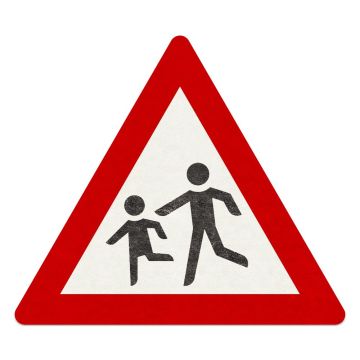 PREMARK Bodenzeichen Thermoplastik, Achtung Kinder, 1500 x 1500 mm