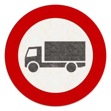 PREMARK Thermoplastik, Verbot für LKW, VZ 253, Ø 1000 mm