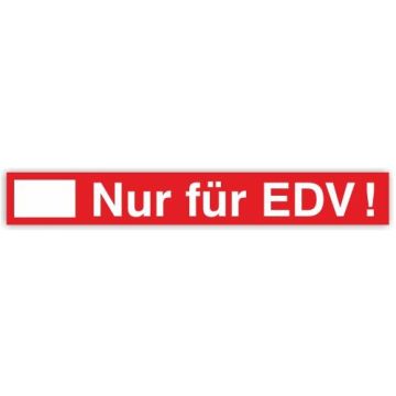 Stromkreisaufkleber "Nur für EDV" + Strk.