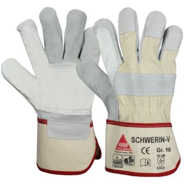 Hase Lederhandschuhe Schwerin-V, 12 Paar